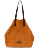 Closed Oversized Tote - Brown
