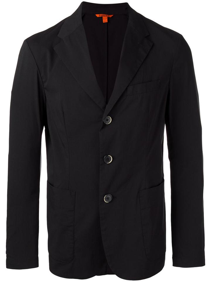 Barena Classic Blazer, Men's, Size: 48, Black, Cotton/nylon/spandex/elastane