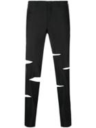 Comme Des Garçons Homme Plus Distressed Trousers - Black