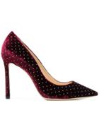 Jimmy Choo Romy Crystal-embellished Pumps - Red