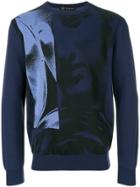 Versace Abstract Print Sweatshirt - Blue