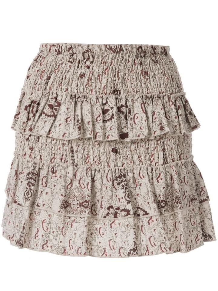 Sir. Stella Ruched Mini Skirt - Neutrals