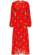 Ganni Kochhar Floral Maxi-dress - Red