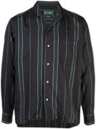 Gitman Vintage Striped Open-collar Shirt - Green