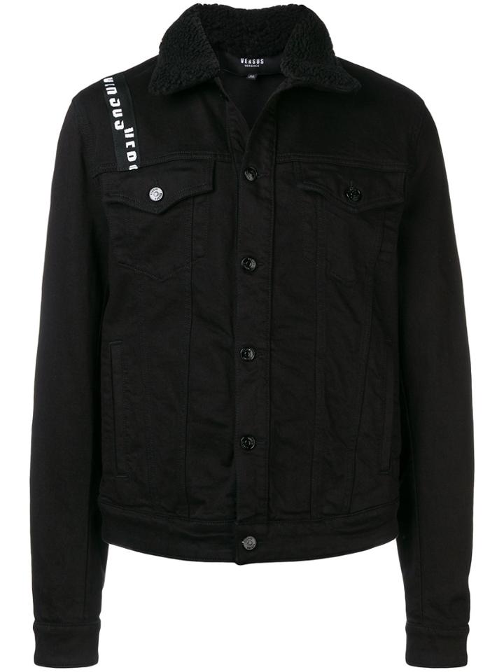Versus Logo Panel Parka Coat - Green