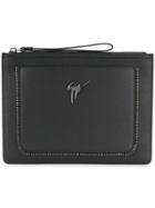 Giuseppe Zanotti Design Marcel Zip Trim Clutch - Black