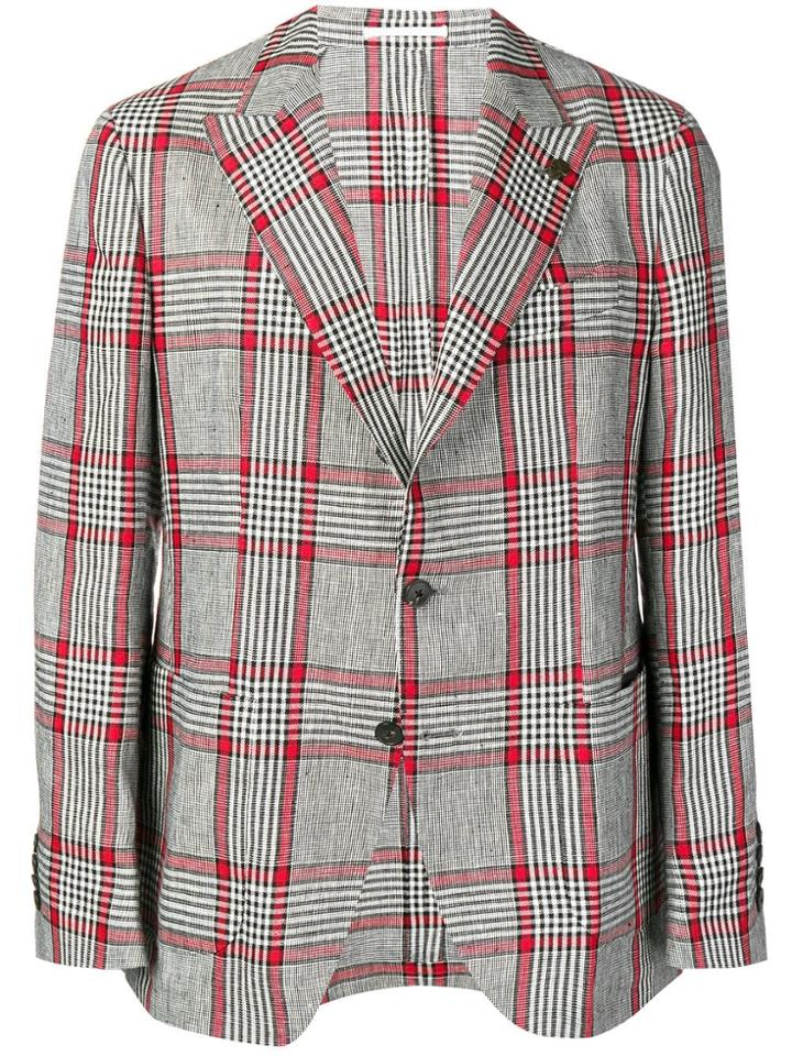 Gabriele Pasini Check Jacket - Black