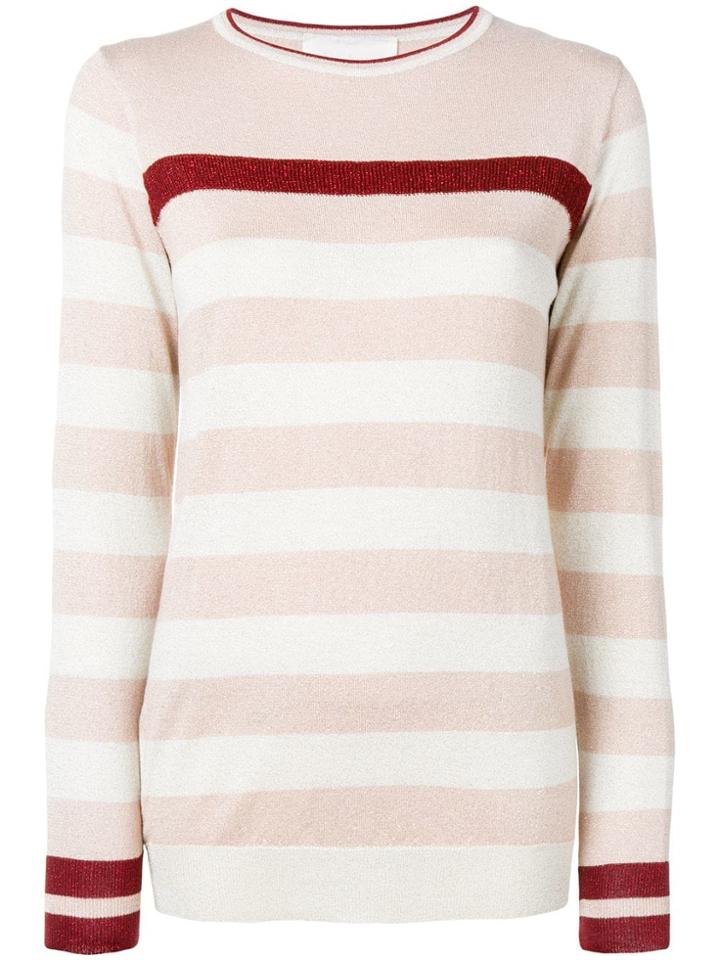 Chiara Bertani Striped Knit Jumper - Neutrals