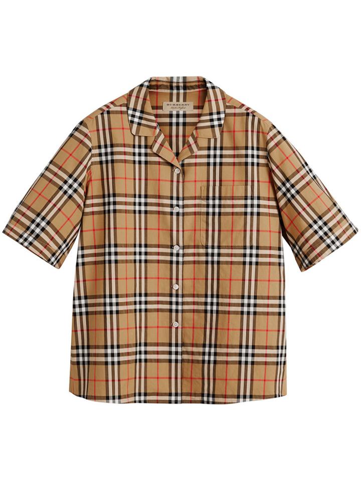 Burberry Short-sleeve Vintage Check Shirt - Brown