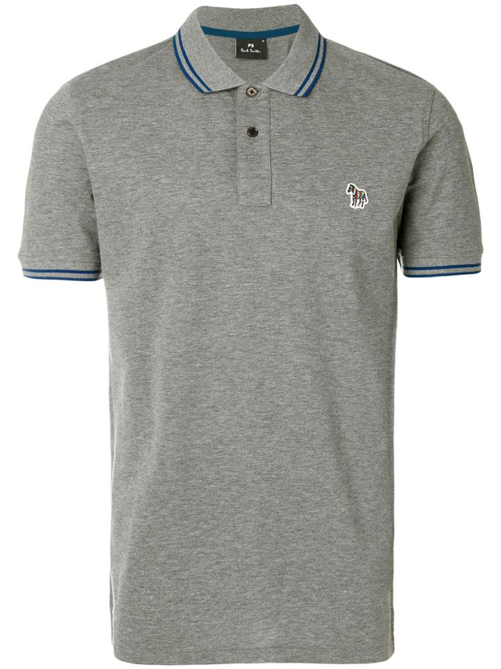 Ps By Paul Smith Contrast Trim Polo Shirt - Grey