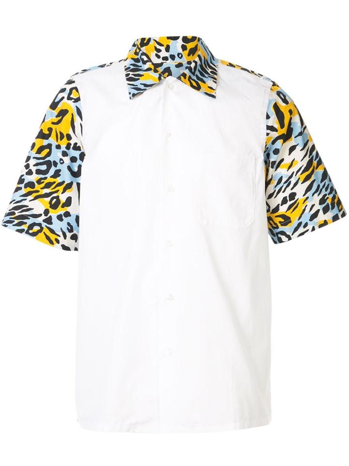 Marni Leopard Print Detail Shirt - White