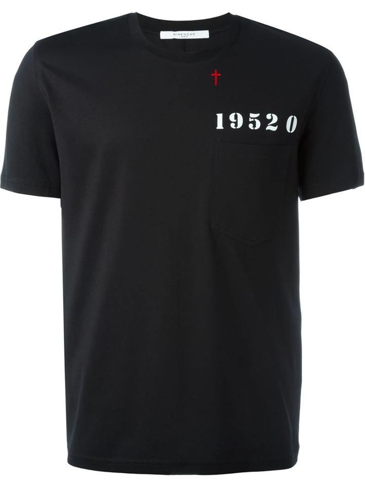Givenchy Number Print T-shirt, Men's, Size: Xs, Black, Cotton/polyester