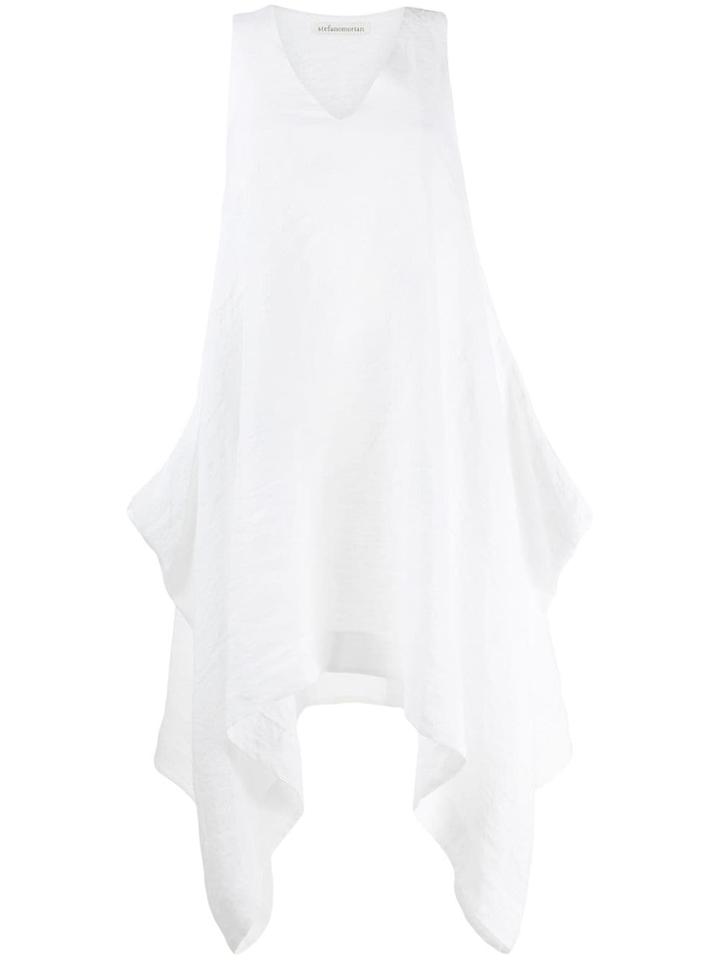 Stefano Mortari V-neck Drape Dress - White