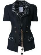 Chanel Vintage Short Sleeve Jacket, Women's, Size: 36, Black