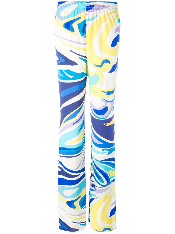 Emilio Pucci Printed Palazzo Pants, Women's, Size: 38, Viscose/silk