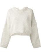 J.w.anderson - Moulinee Tie Back Jumper - Women - Cotton - M, Nude/neutrals, Cotton