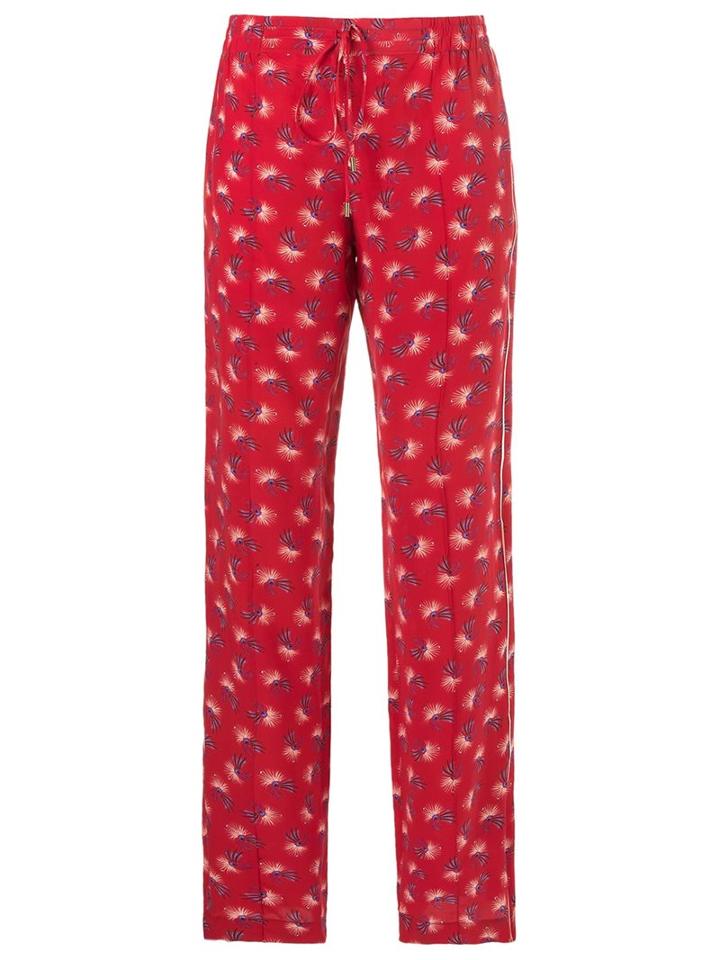 Talie Nk Printed Trousers, Women's, Size: 36, Red, Silk