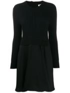 Kenzo Panelled Jumper Flared Dress - Black