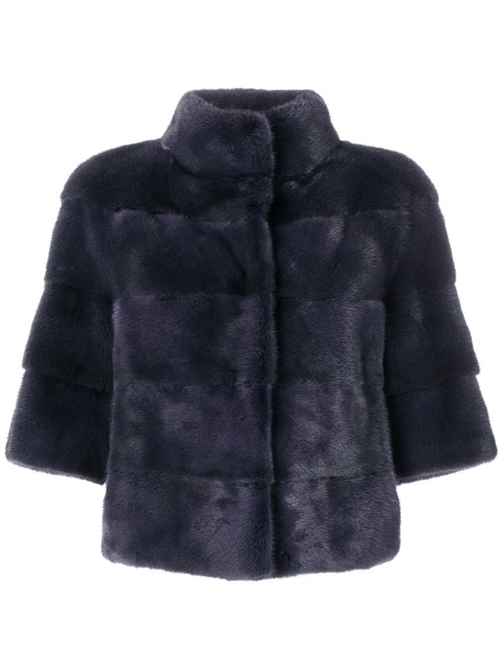 Cara Mila Panelled Coat - Blue
