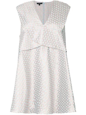 Kage Jacquard A-line Dress - Blue