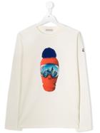 Moncler Kids Teen Ski Mask Sweatshirt - White