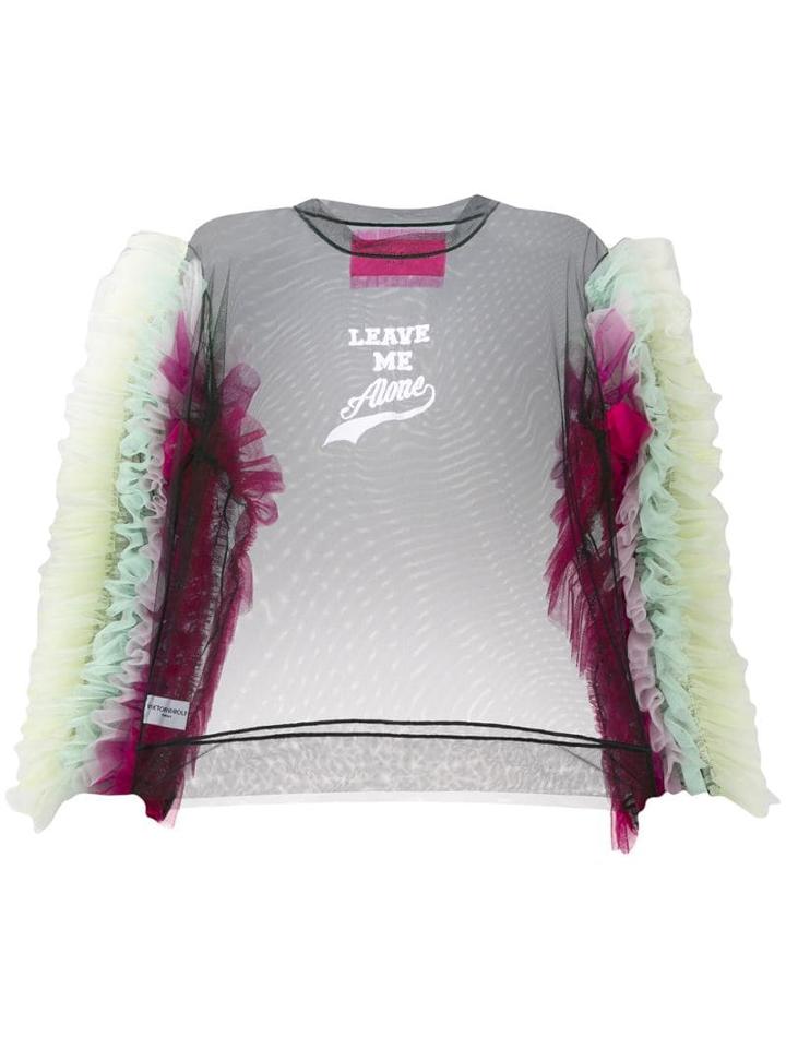 Viktor & Rolf Ruffled 'leave Me Alone' Top - Black
