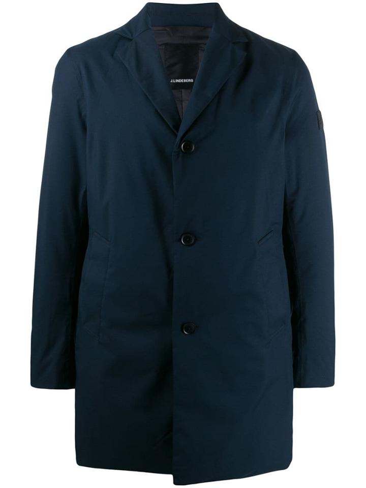 J.lindeberg Wolger Single-breasted Coat - Blue