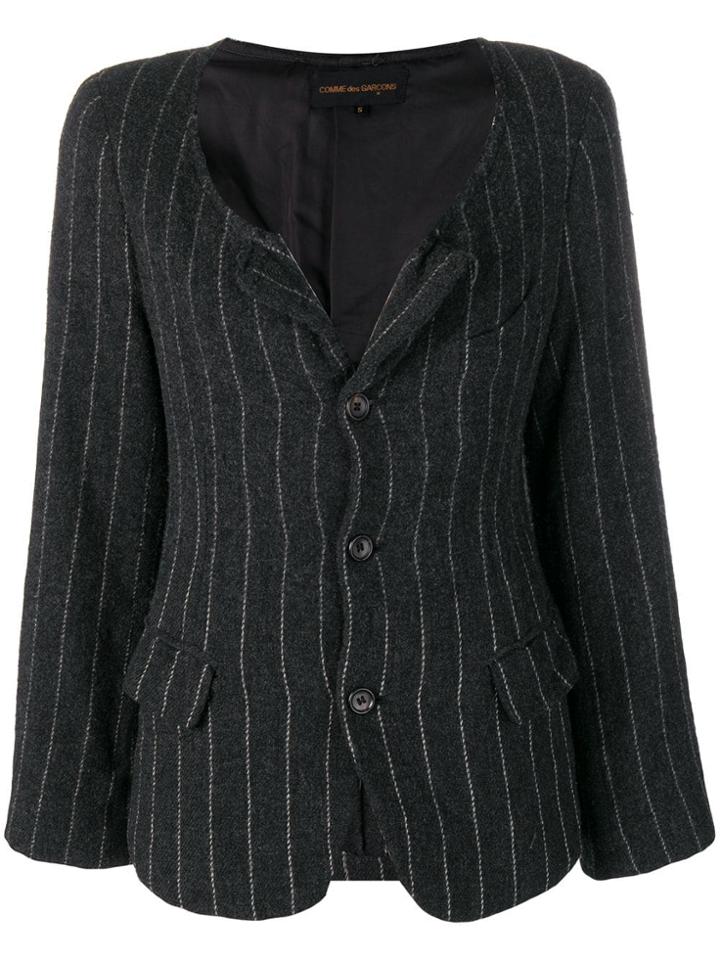 Comme Des Garçons Vintage Pinstriped Jacket - Grey