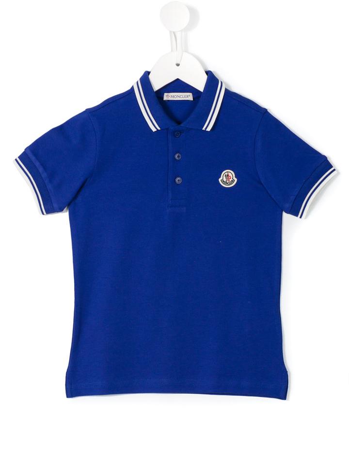 Moncler Kids Classic Polo Shirt, Girl's, Size: 12 Yrs, Blue