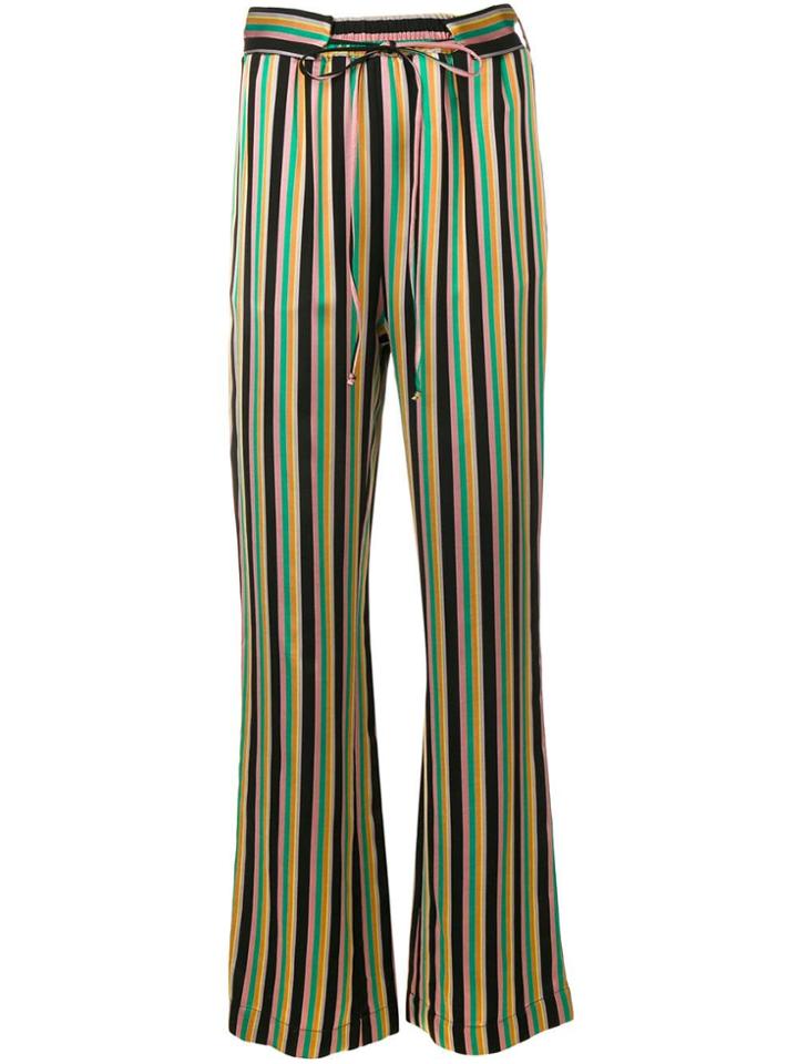 Pinko Striped Flare Trousers - Black