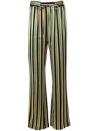 Pinko Striped Flare Trousers - Black