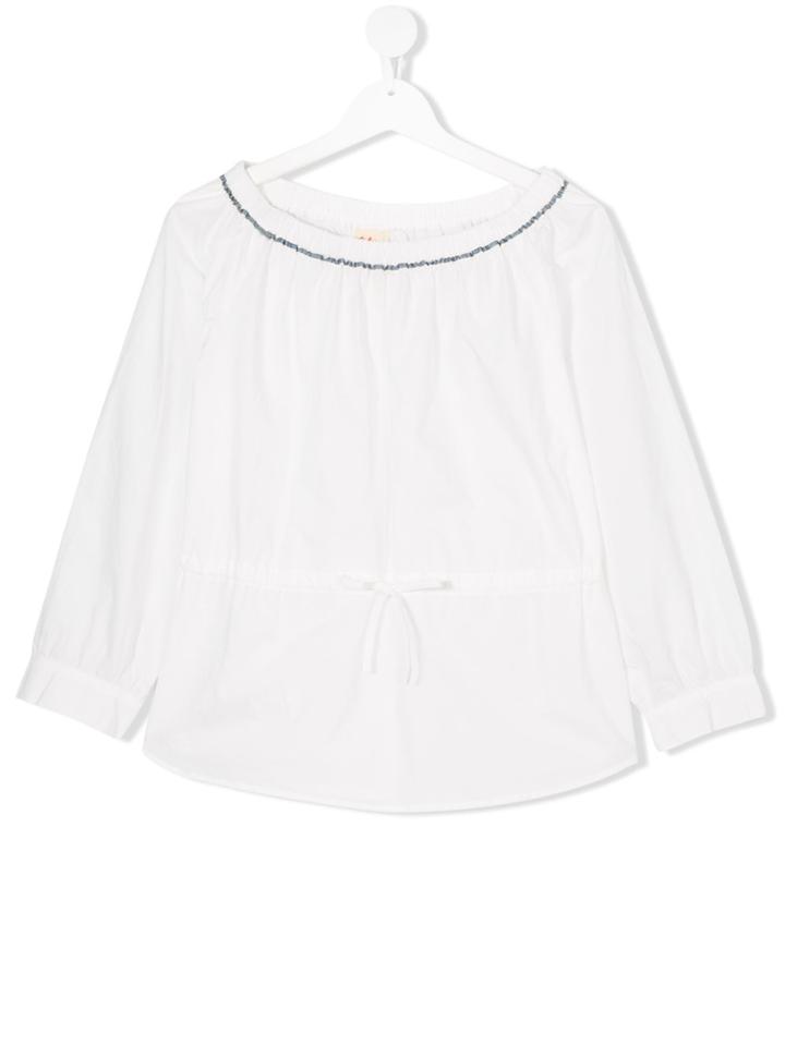 Bellerose Kids Drawstring Waist Blouse - White