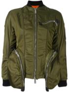 Dsquared2 Multipocket Bomber Jacket, Women's, Size: 38, Green, Polyamide/polyurethane/polyester/cotton