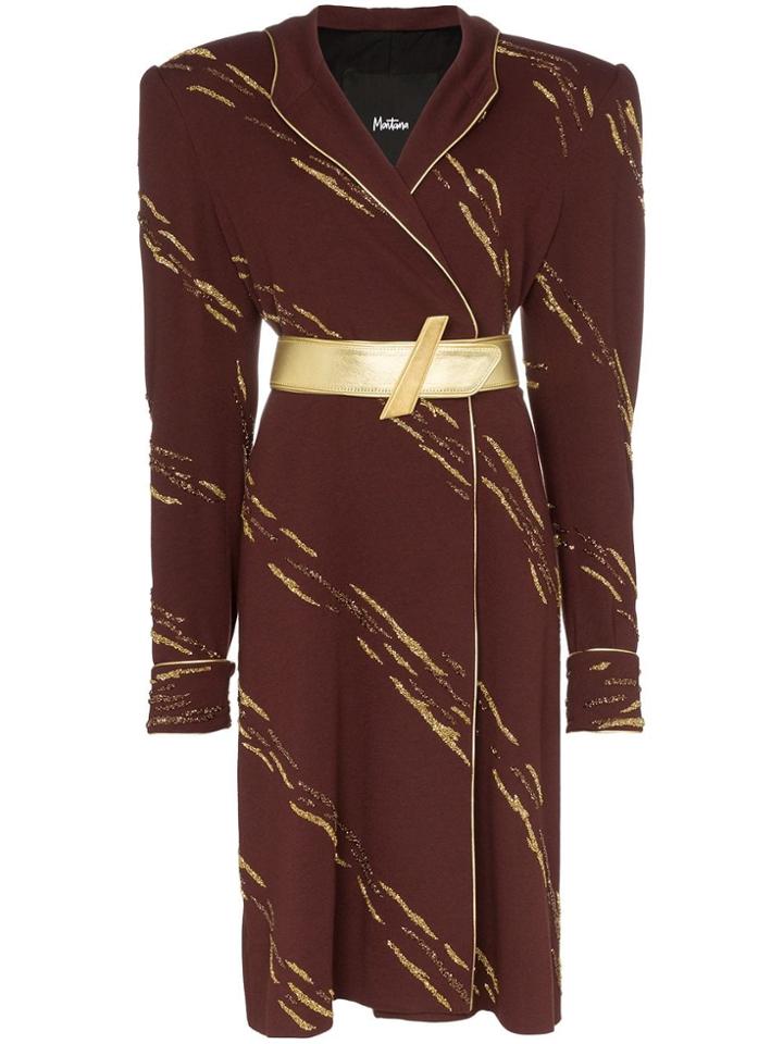 Montana X Montana Hooded Midi-dress - Brown