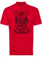 Alexander Mcqueen - Printed Polo Shirt - Men - Cotton - L, Red, Cotton