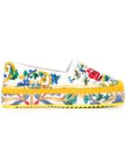 Dolce & Gabbana Majolica Print Platform Espadrilles