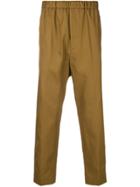Jil Sander Elasticated Waist Cropped Trousers - Brown