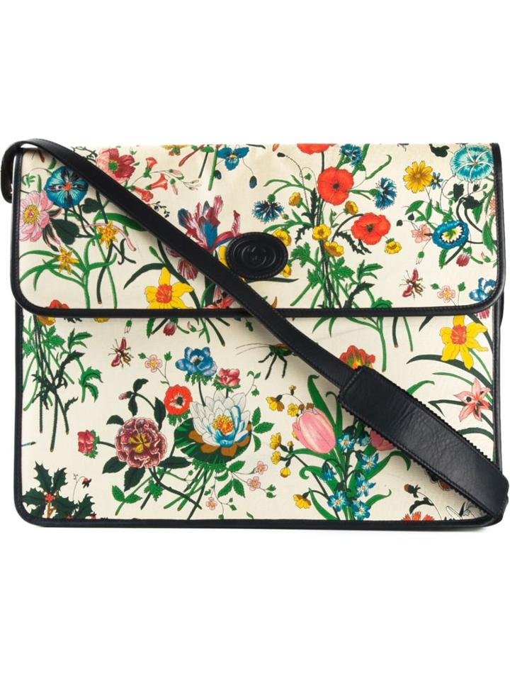 Gucci Vintage Botanical Print Satchel