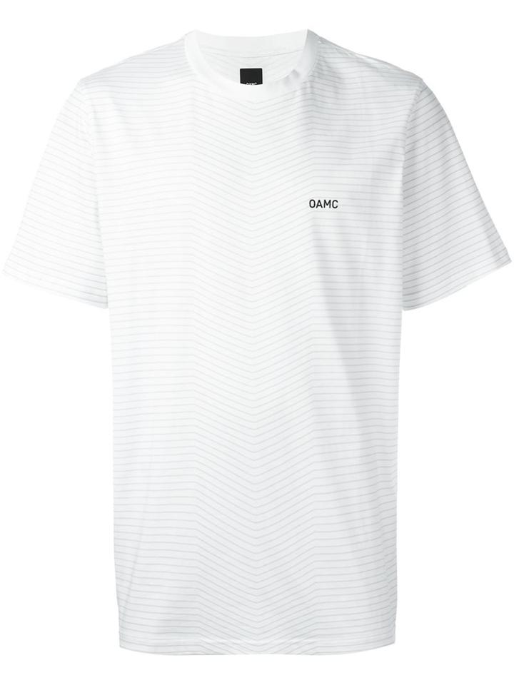 Oamc Logo Print T-shirt, Men's, Size: Large, White, Cotton