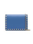 Valentino Blue Garavani Angel Leather Wallet-on-chain Bag