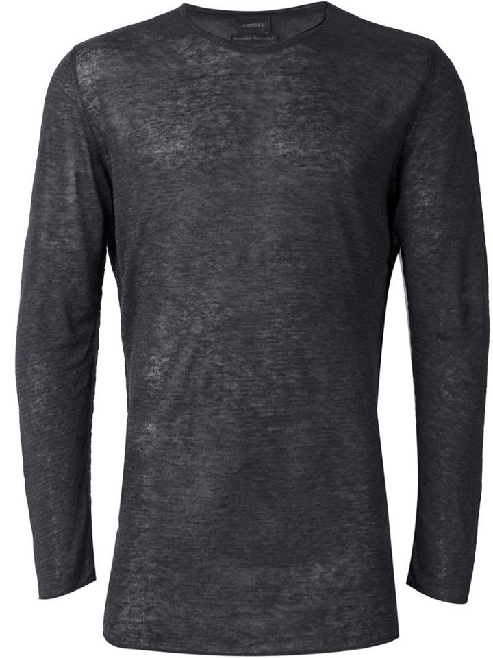 Diesel Round Neck Long Sleeve T-shirt