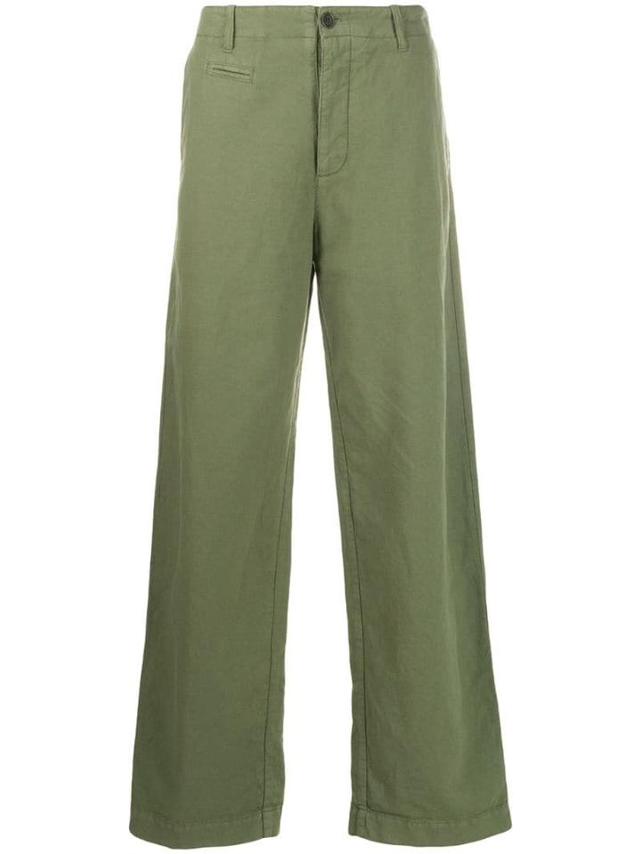 Ymc Wide-leg Chinos - Green