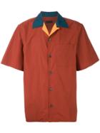 Prada Boxy Colour-block Shirt - Brown