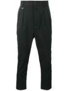Uniform Experiment Pinstripe Trousers, Men's, Size: 4, Black, Polyester/polyurethane/rayon