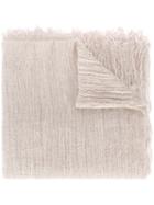 Forte Forte - Loose Knit Scarf - Women - Linen/flax/polyamide/spandex/elastane - One Size, Women's, Pink/purple, Linen/flax/polyamide/spandex/elastane