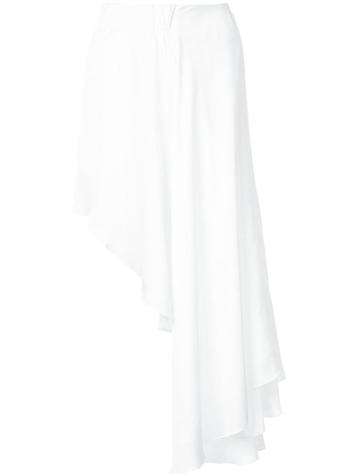 Paula Knorr Draped Asymmetric Shorts - White