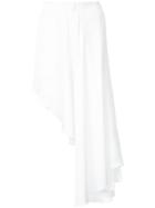 Paula Knorr Draped Asymmetric Shorts - White