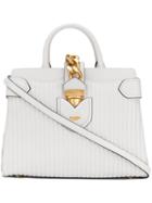 Moschino Quilted Logo Tote Bag - White