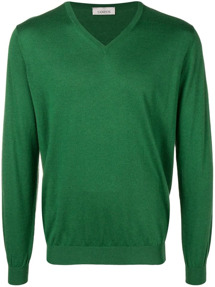 Laneus V-neck Sweater - Green