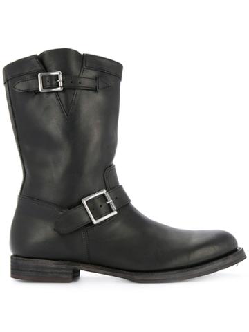 Kazuyuki Kumagai Buckle Boots - Black